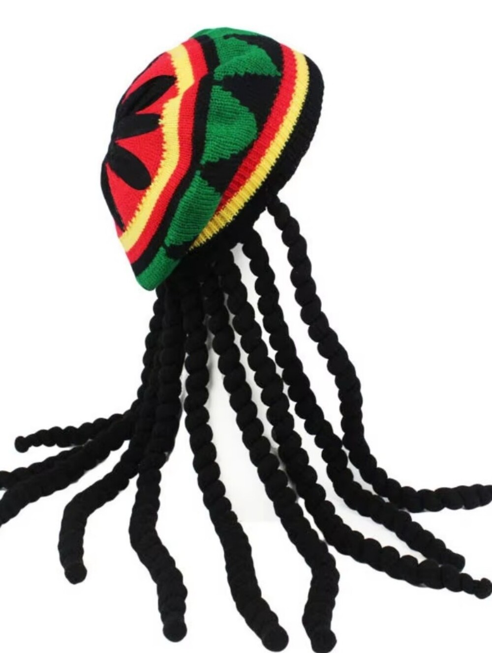 Unisex Jamaican Rasta Dreadlocks Wig Beanie Hat Halloween